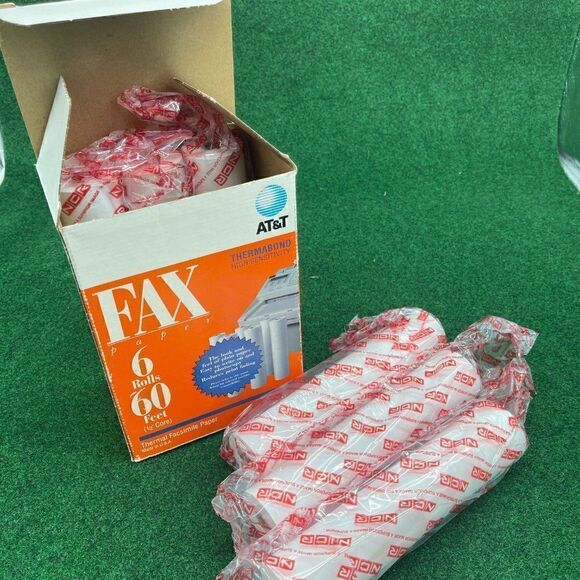 AT&T 546-35 Thermabond High Sensitivity Fax Paper 6 Rolls 60 Feet 1/2 Core - Picture 2 of 3
